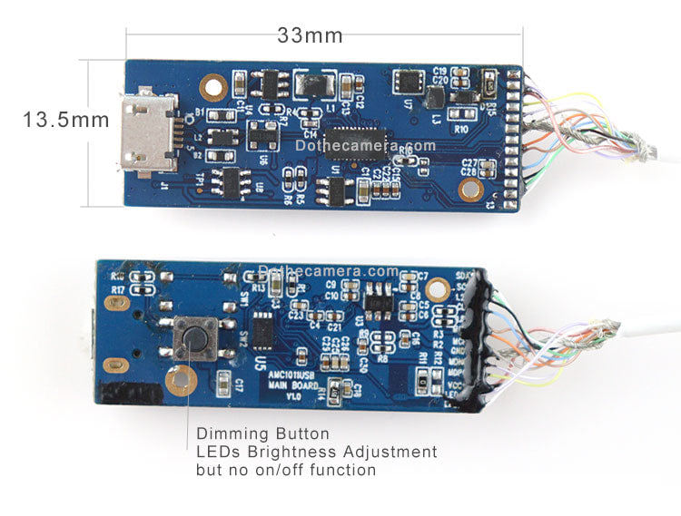 Vividia Borescope Camera Module, 3.9mm Diameter 1280x720 Resolution 60fps USB with steel case, CM-39A10