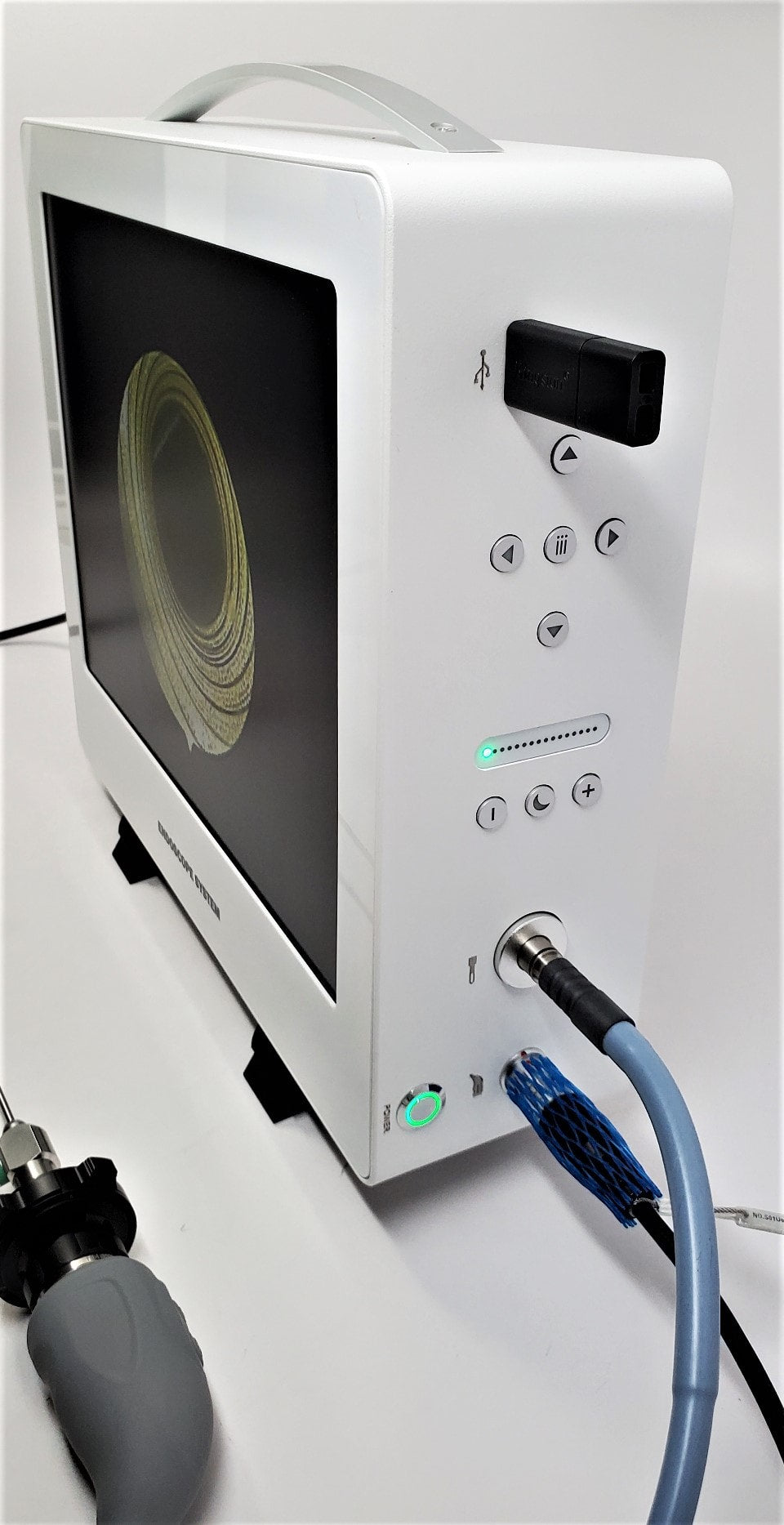 Vividia ECS-9115 Desktop All-in-One Endoscope Fiberscope Eyepiece Camera System with 15" Monitor Light Source CMOS Camera