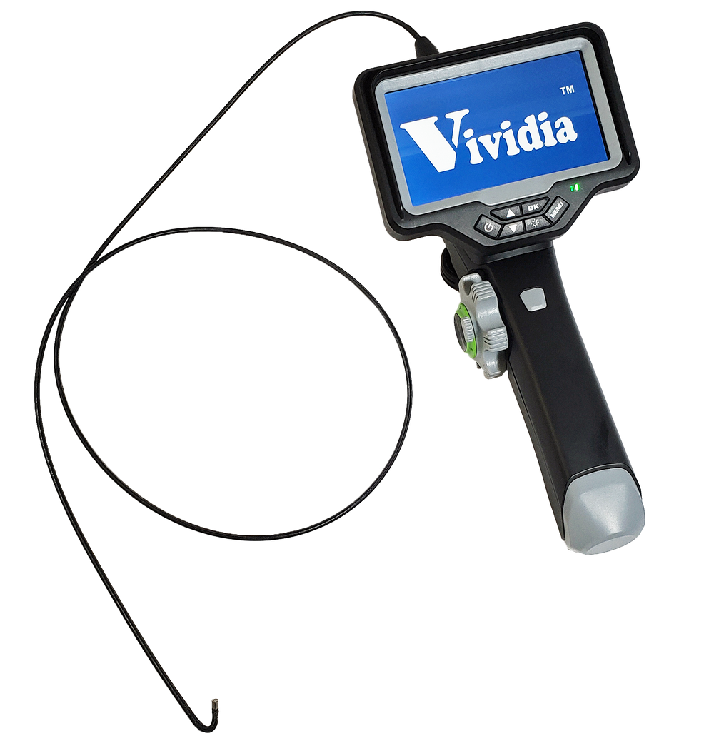 Vividia CT-2812 Flexible 2.8mm 2-Way Articulating 4.5" Monitor Video Borescope