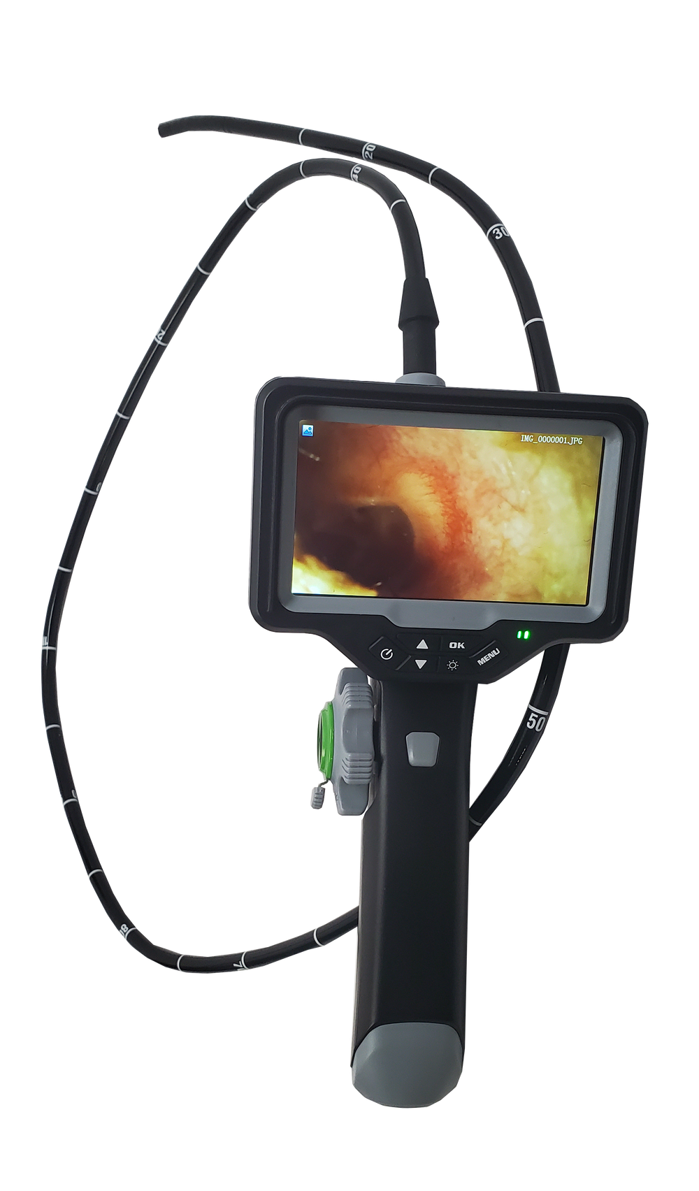 Vividia VE-2-8015 Portable Veterinary Flexible 2-Way Articulating Video Endoscope Inspection Camera with Replaceable 8mm x 1.5m Long Polyethene Probe