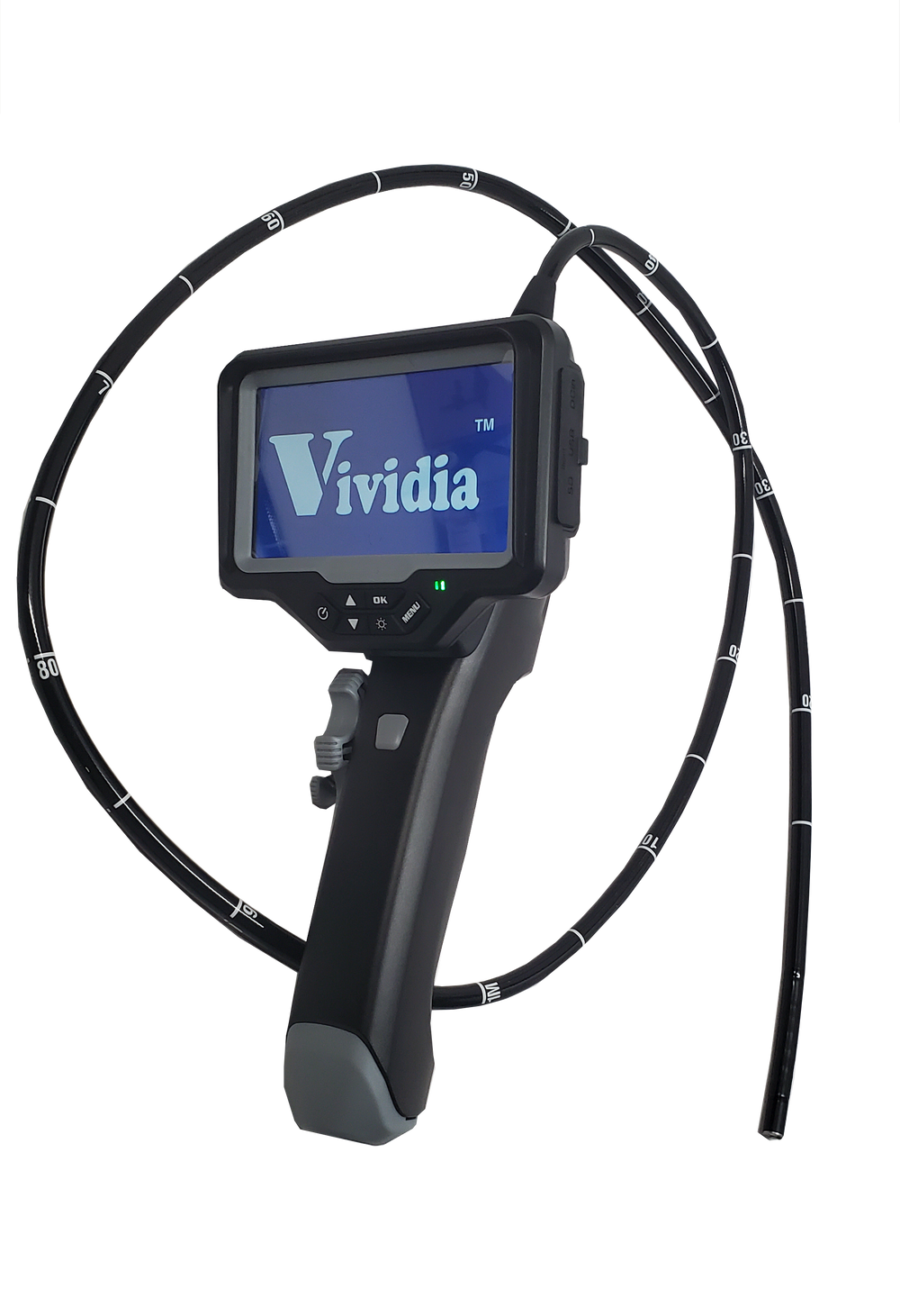 Vividia VE-2-8015 Portable Veterinary Flexible 2-Way Articulating Video Endoscope Inspection Camera with Replaceable 8mm x 1.5m Long Polyethene Probe