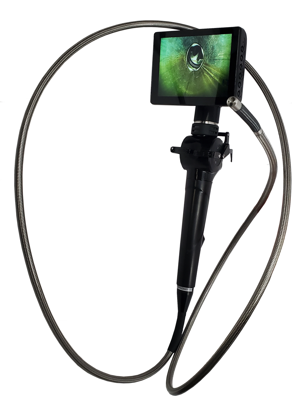 Vividia SV-4-8020-26 Flexible 4-Way Articulating Working Channel Borescope Inspection Camera Videoscope with 8mm (0.32") Diameter 2m Long 2.6mm Inner Diameter Channel