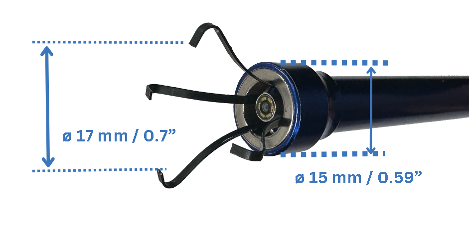 Vividia BlueEye G-1510 15mm Diameter 1m Long Flexible HD Camera Grabber Borescope Pickup Retrieval Tool