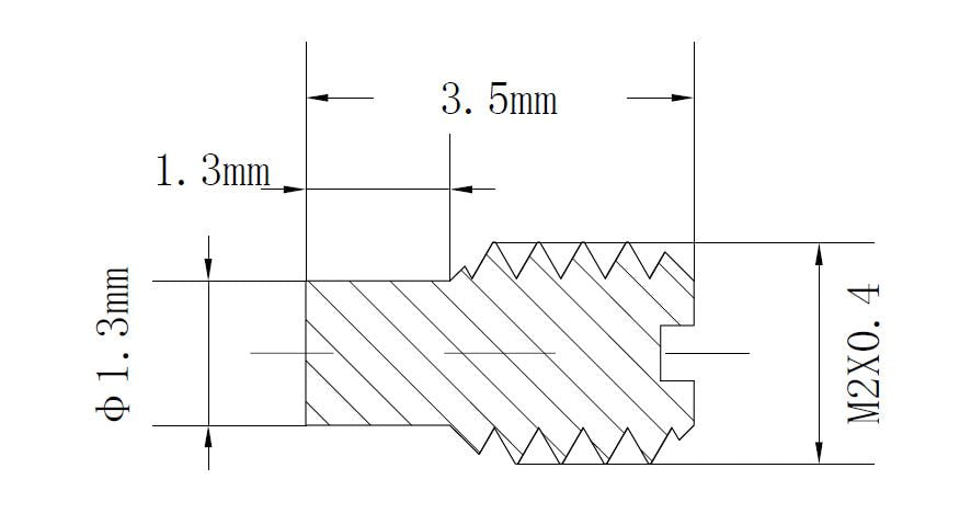 Set Screw for Ablescopes Size M2 x 0.4mm Pack with 2 pcs Screw