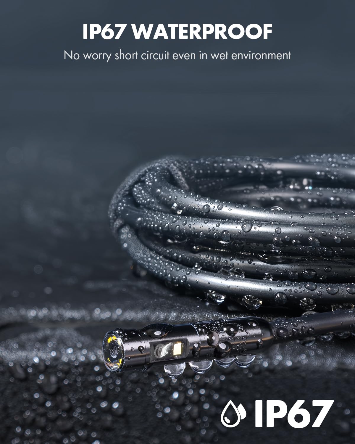 Vividia BD-8050i 8mm Semi-Rigid Dual Camera Borescope for iOS and Android