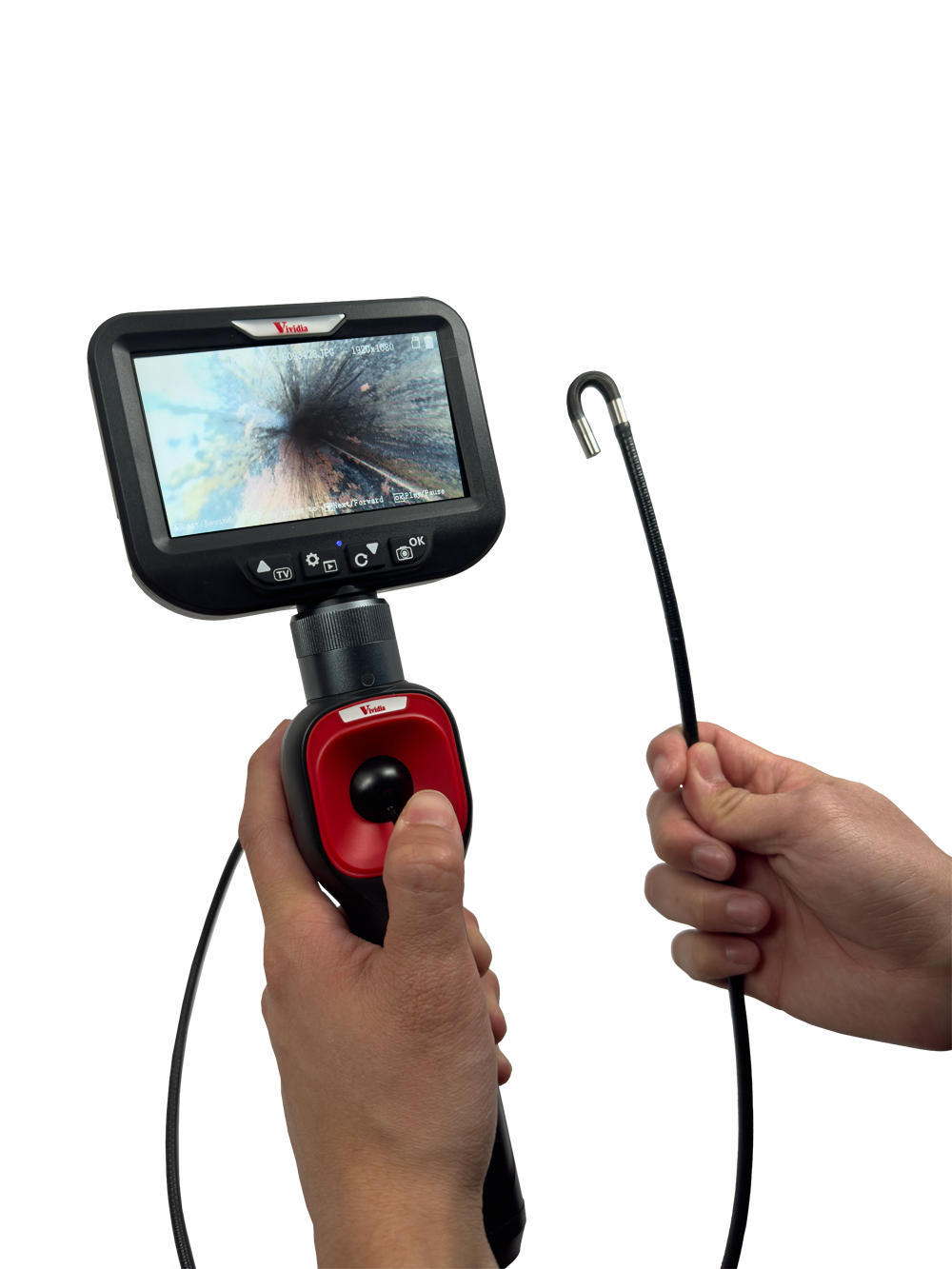 Vividia ME-610A ME-410A Flexible Joystick Articulation Video Borescope 6mm or 4mm Diameter 4.3" Monitor