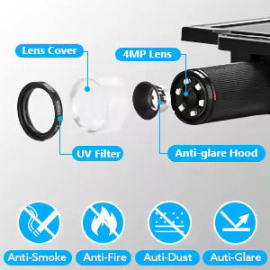 Vividia HM-410 Digital Microscope with 10" 1080p LCD Screen, Manual Focus, 350x Magnification, 4MP Image Sensor, HDMI/USB Output