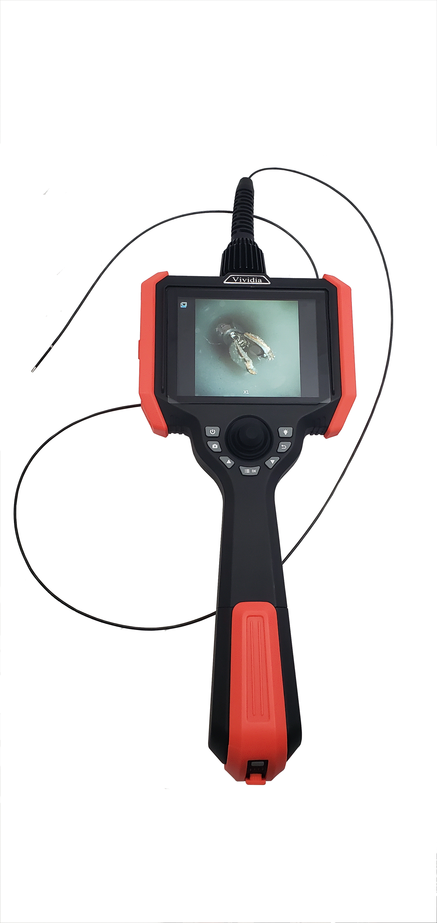 Vividia VK-0-1810S Flexible Non-Articulation Side-View Video Borescope 1.8mm Diameter 1m long Probe