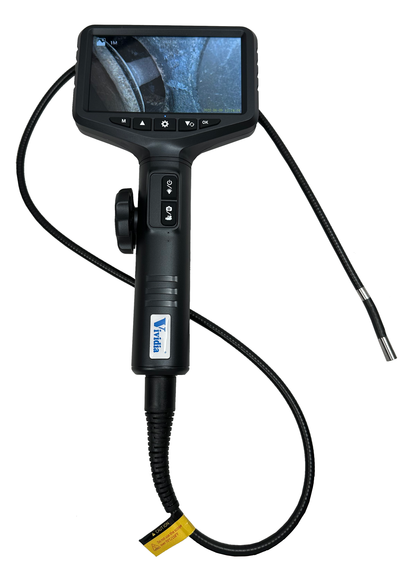 Vividia VA-650D / BD-2-6010 LCD 2-Way Articulation Semi-Rigid Dual-Camera Borescope with 6mm Diameter Dual-Camera Head