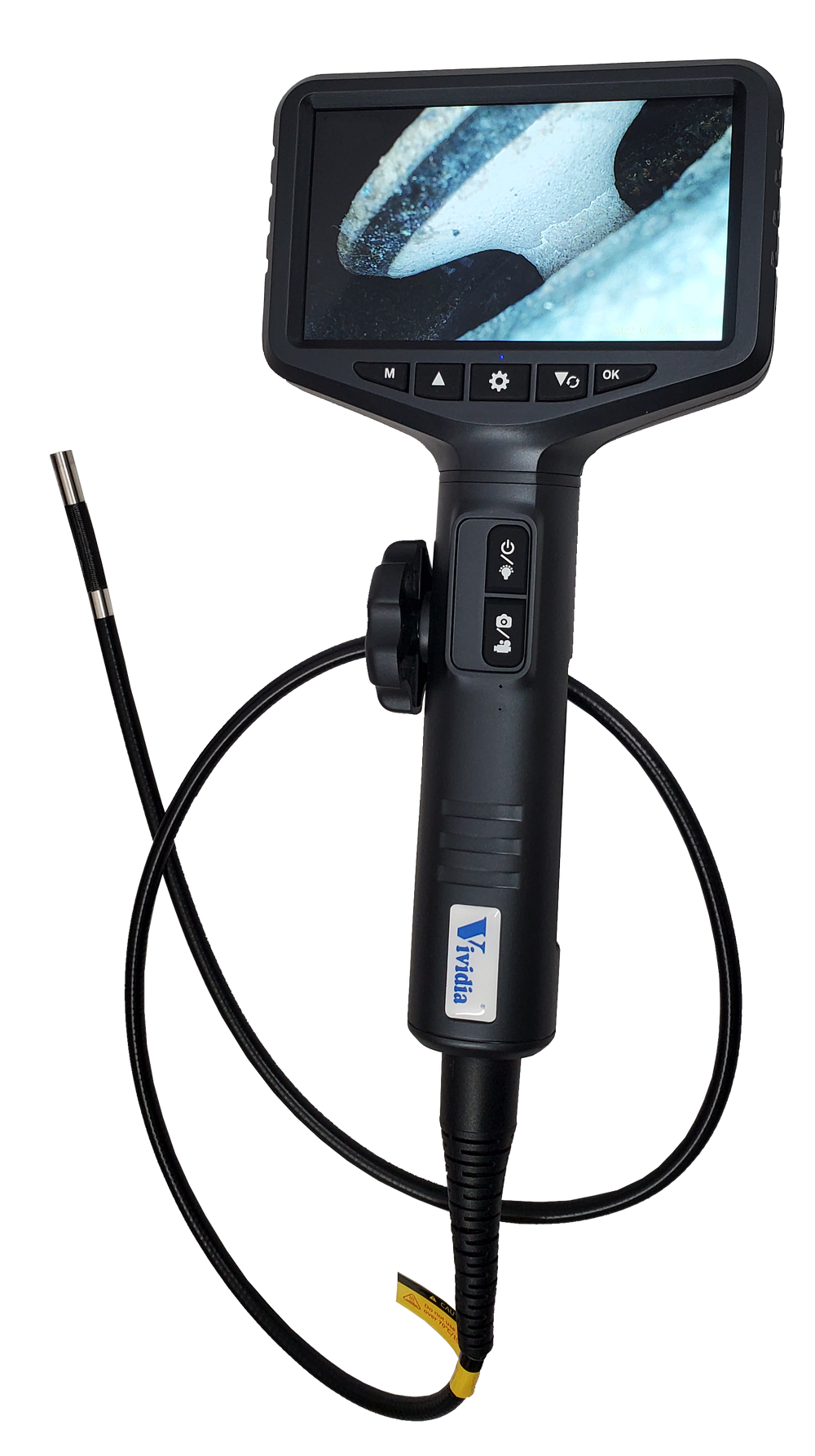 Vividia VA-650D / BD-2-6010 LCD 2-Way Articulation Semi-Rigid Dual-Camera Borescope with 6mm Diameter Dual-Camera Head