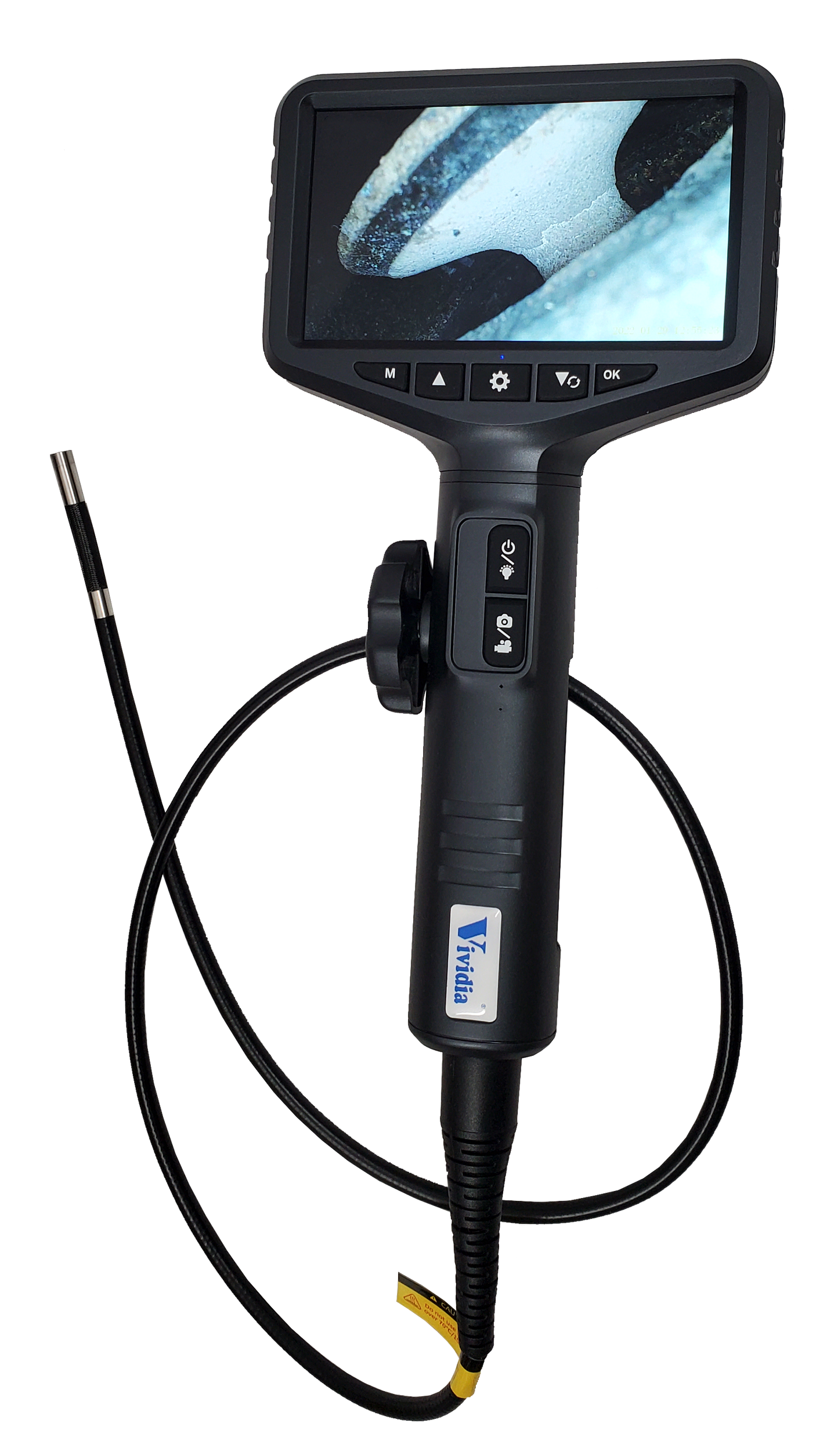 Vividia VA-650D / BD-2-6010 LCD 2-Way Articulation Semi-Rigid Dual-Camera Borescope with 6mm Diameter Dual-Camera Head