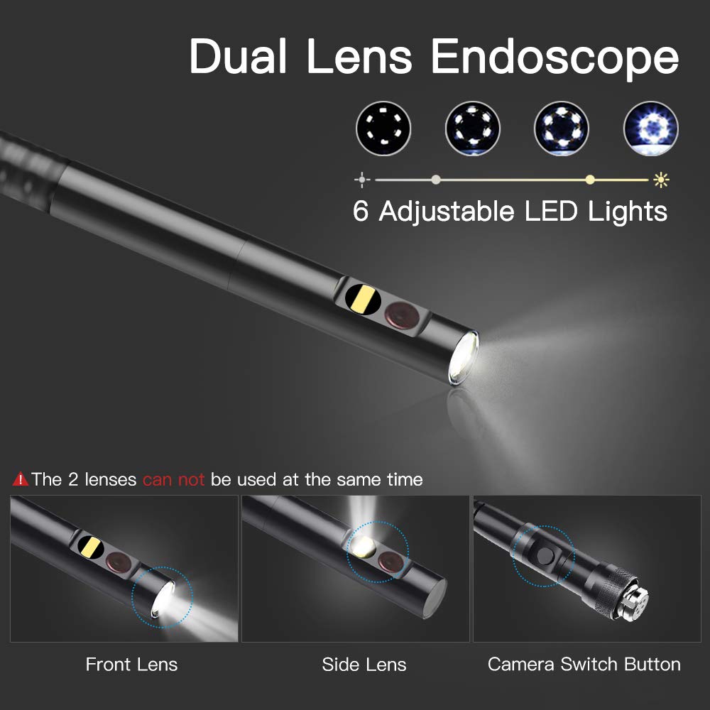 Replaceable 1m or 3m Long Probe Camera for BD-55100 and BD-55300 Dual-Camera Borescope