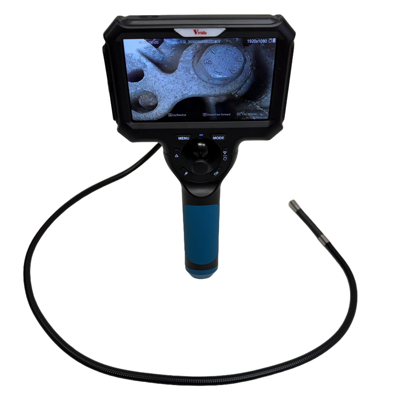 Vividia UV-J-8510 Joystick Articulation UV Video Borescope 8.5mm Diameter White & UV Lights
