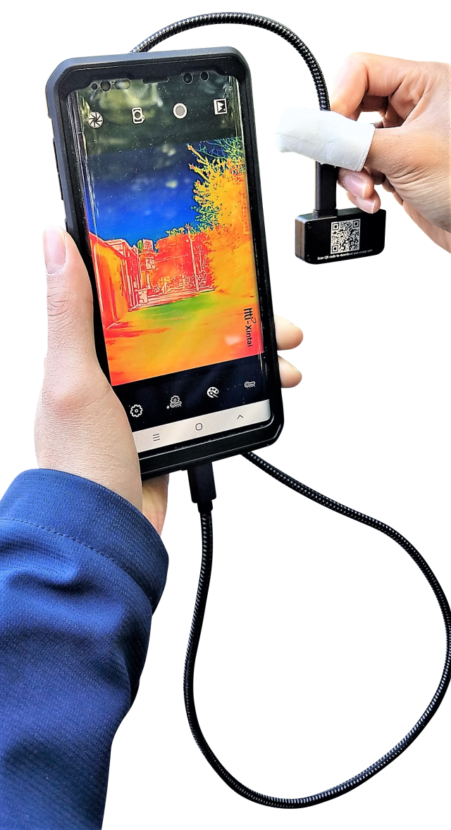 Black USB Type-C Hti-Xintai High Resolution Thermal Imaging Camera for Android Smartphones