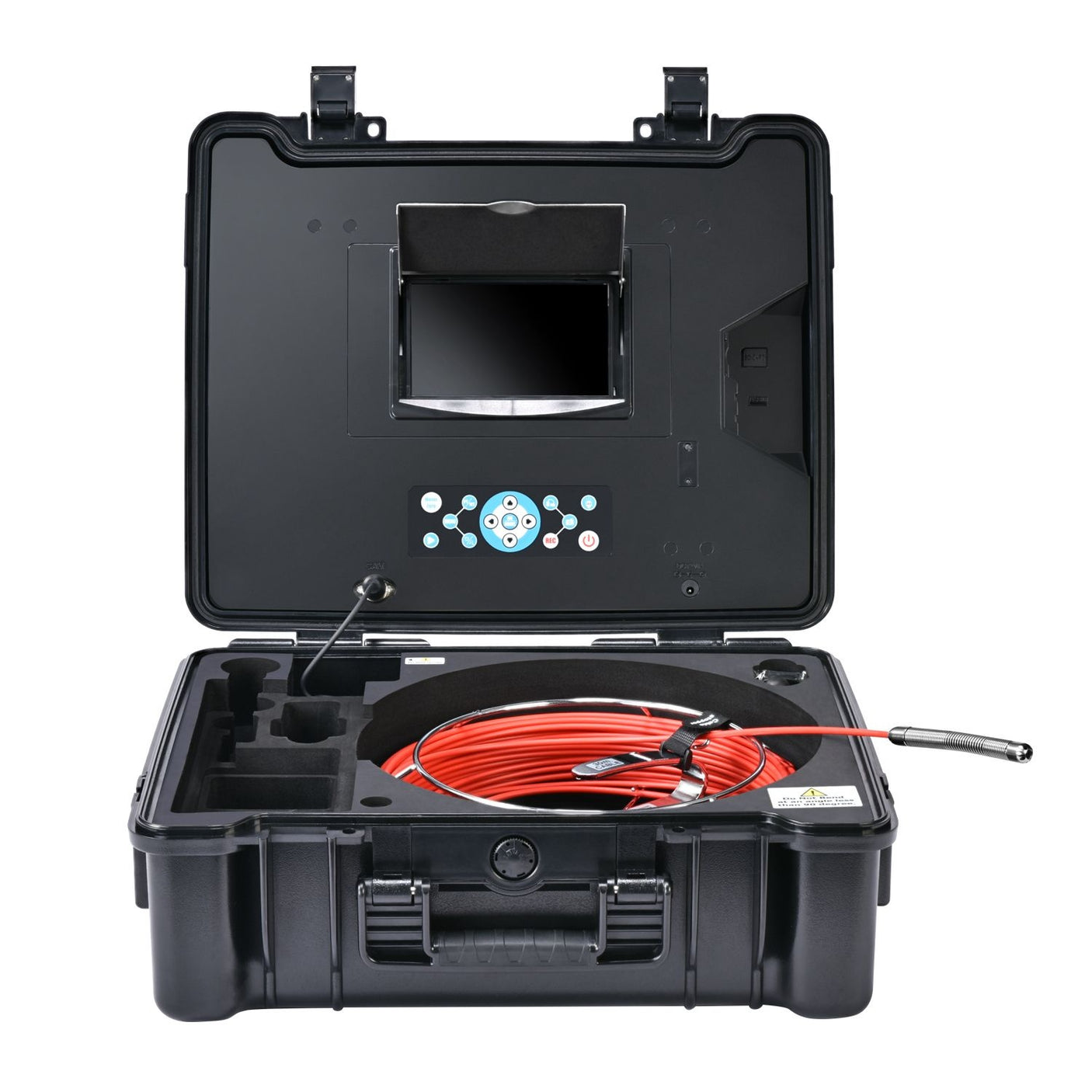 Vividia VS-719A All-in-One Pipe Sewer Drain Tube Video Inspection Camera 7" Screen 4.8mm Diameter 40m Long Push-Rod Cable and 14mm Diameter Camera 512Hz Sonde