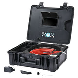 Vividia VS-719A All-in-One Pipe Sewer Drain Tube Video Inspection Camera 7" Screen 4.8mm Diameter 40m Long Push-Rod Cable and 14mm Diameter Camera 512Hz Sonde