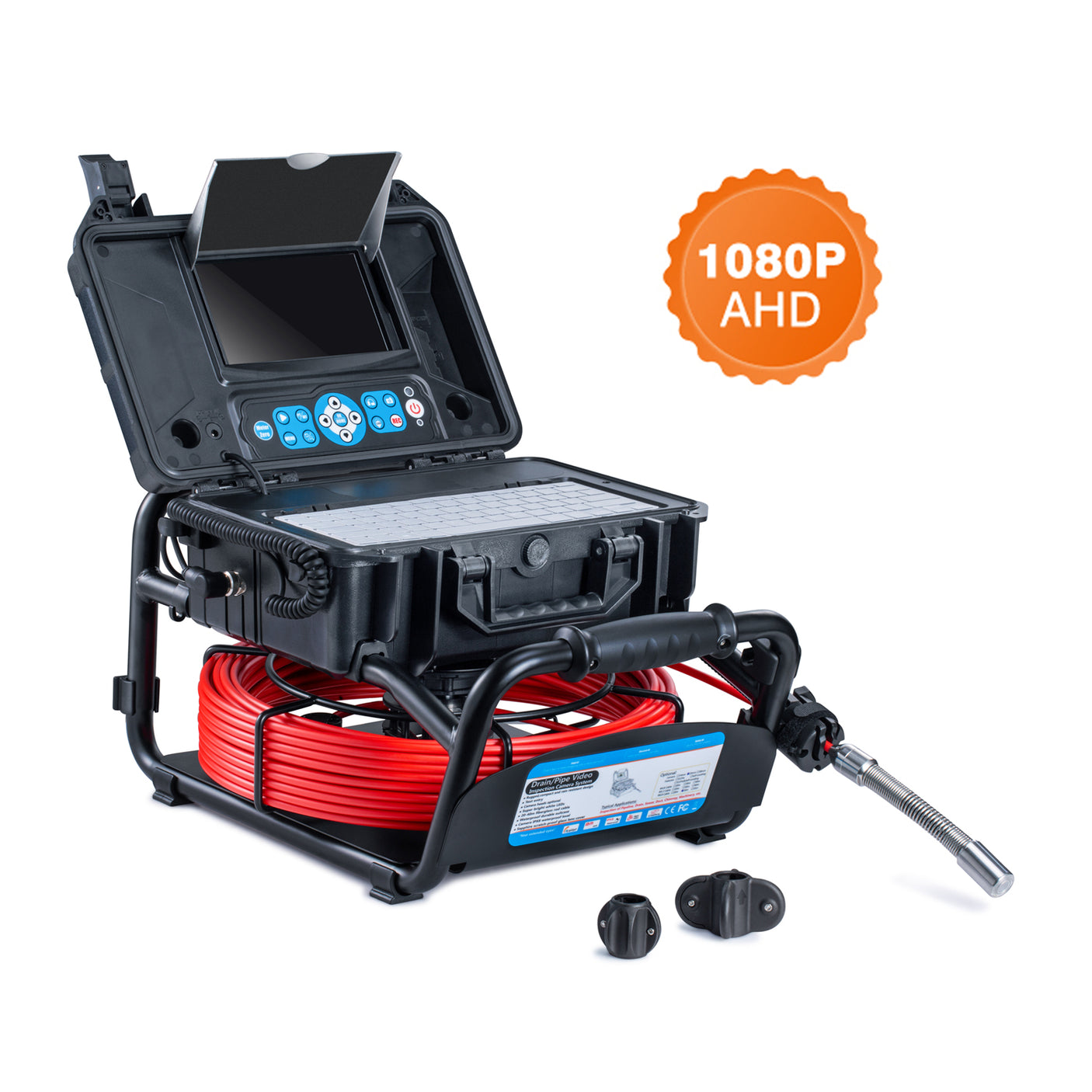 Vividia VS-749B All-in-One FHD 1920x1080 40m 131ft Push-Rod Pipe Inspection Camera 10" Display Monitor