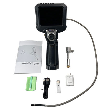 Vividia CF-7510HT Flexible High Temperature Joystick Articulating Inspection Camera Borescope Videoscope with 7.5mm (0.295") Diameter 1.0m Long Waterproof Probe and Air Cooling Channe