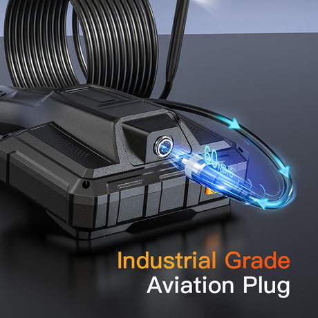 Vividia BD-8050R Dual Camera Rotational Head Borescope with 8mm / 0.32" Probe 5 Meter / 16ft Long and 4.5" LCD Monitor