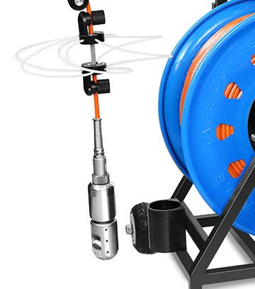 Vividia DV8-50PT-20 or 50 or 100 Professional Portable Underwater Pan-Tilt-Focus Inspection Camera Flexible Cable 50mm Diameter PTF Camera Head 8 Inch Monitor
