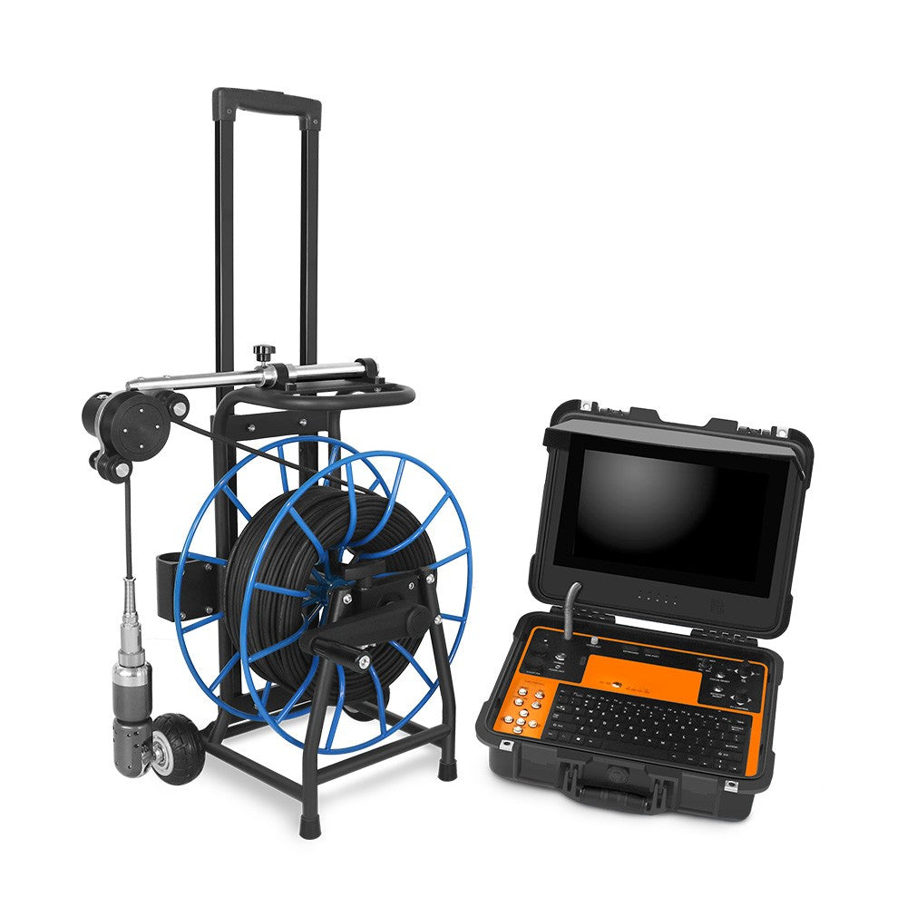 Vividia DV13-50PT-100 Underwater Borehole Inspection Camera System with 50mm Diameter Pan-Tilt Camera and 100 Meter Cable and 13 Inch IPS Monitor