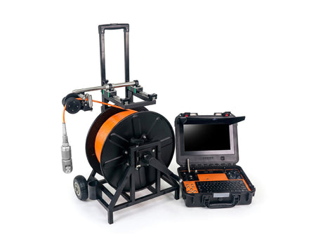 Vividia DV13-50PT Underwater Borehole Inspection Camera System with 50mm Diameter Pan-Tilt Camera and 100 Meter Cable and 13 Inch IPS Monitor