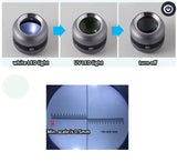 Vividia FM-3010 Portable 10x LED Light Magnifier Loupe Reticle Scale 25mm Field View