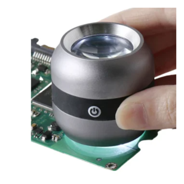 Vividia FM-3010 Portable 10x LED Light Magnifier Loupe Reticle Scale 25mm Field View
