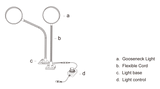 ViTiny GN-11 Gooseneck Lights for Tabletop Microscopes