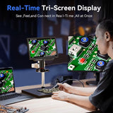 Vividia HM-1310AF HDMI/LCD/USB Digital Auto Focus Microscope with 10" LCD Screen 13MP Resolution 500x Magnification Flex Metal Stand