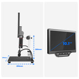 Vividia HM-4103D Digital Microscope with 10" 1080p LCD Screen, Manual Focus, 2D / 3D modes, 350x Magnification, 4MP Image Sensor, HDMI/USB Output