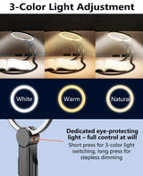 ViSee LM-130C Handfree LED Lighted Magnifeir 2x to 5x Three-in-One Gooseneck