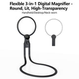 ViSee LM-130C Handfree LED Lighted Magnifeir 2x to 5x Three-in-One Gooseneck