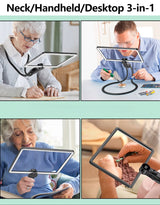 ViSee LM-170R LED Lighted Magnifier 2x to 5x Gooseneck Support Rectangular Lens Handsfree
