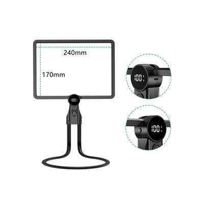 ViSee LM-170R LED Lighted Magnifier 2x to 4x Gooseneck and Retangle Lens