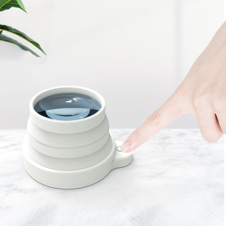 ViSee LM-7203 Handheld Portable Collapsible LED Lighted Magnifier 72mm Lens 3x Magnification