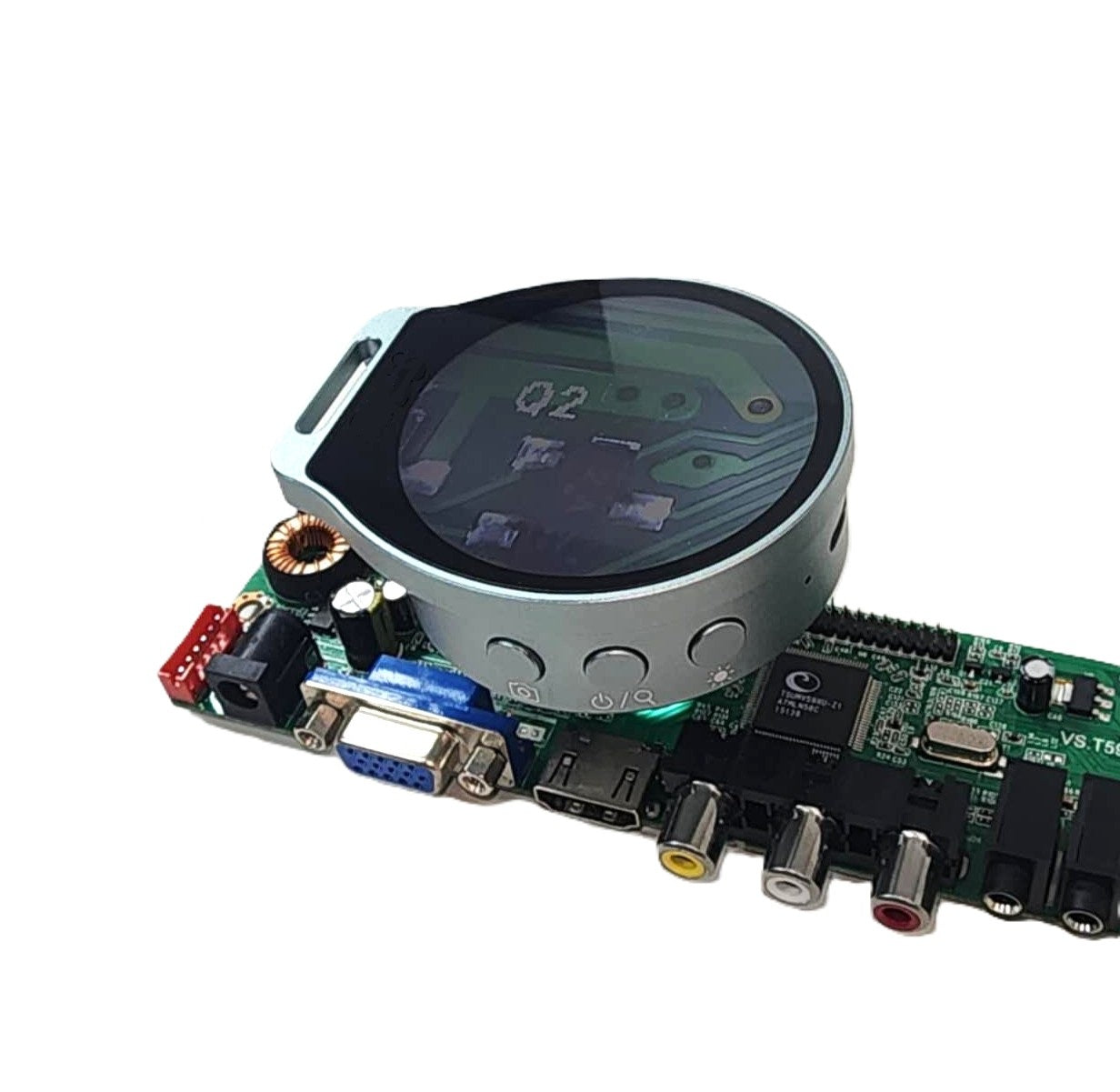 Vividia MM-210 Mini Metal Portable Pocket Funnel Shape Microscope Magnifier 2.1" Round LCD Screen 7x 12x and 19x Magnification