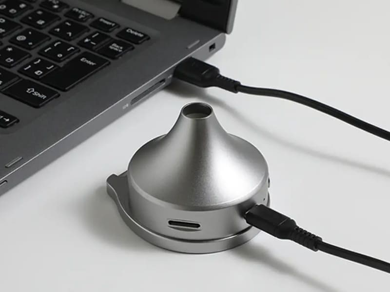 Vividia MM-210 Mini Metal Portable Pocket Funnel Shape Microscope Magnifier 2.1" Round LCD Screen 7x 12x and 19x Magnification