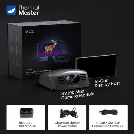 Thermal Master NV300 MAX, Detect Life, 328 Yards Anti-Collision Automotive Thermal Night Vision System Dashcam
