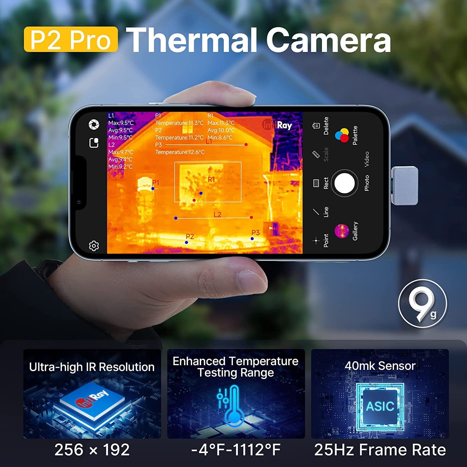 P2 Pro Lightweight Thermal Camera & Macro Lens for Mobile Devices