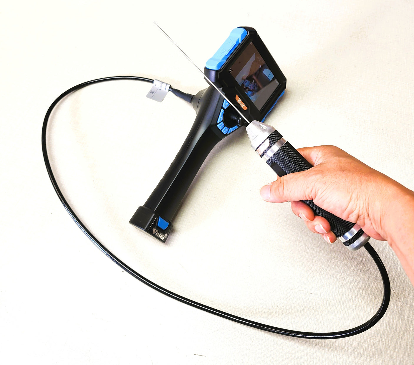 Vividia RB-1615 Rigid Video Borescope 1.5mm Diameter 15cm Long Probe 4.3" Monitor