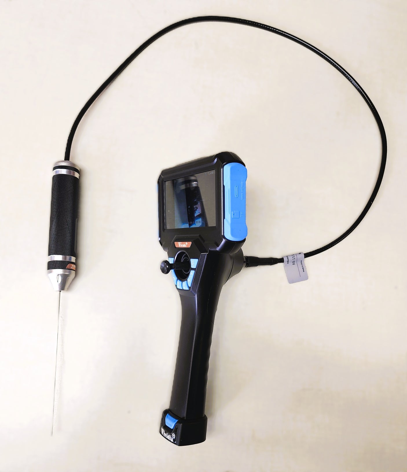 Vividia RB-1615 Rigid Video Borescope 1.5mm Diameter 15cm Long Probe 4.3" Monitor