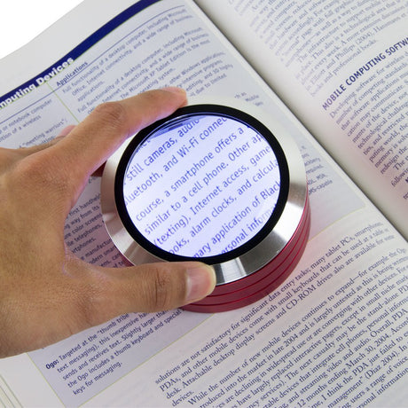 ViSee LM-10 Portable Desktop LED Lighted Glass Magnifier