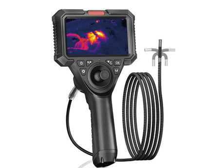 Vividia TB-J-2110 Semi-Rigid Joystick Articulation Thermal Dual-Camera Video Borescope 21mm x 1m Probe 5" Monitor