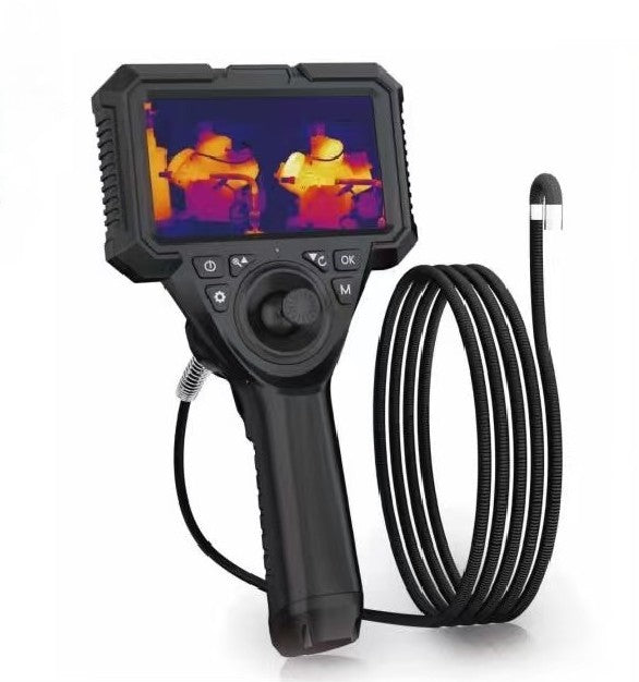 Vividia TB-J-2110 Semi-Rigid Joystick Articulation Thermal Dual-Camera Video Borescope 21mm x 1m Probe 5" Monitor