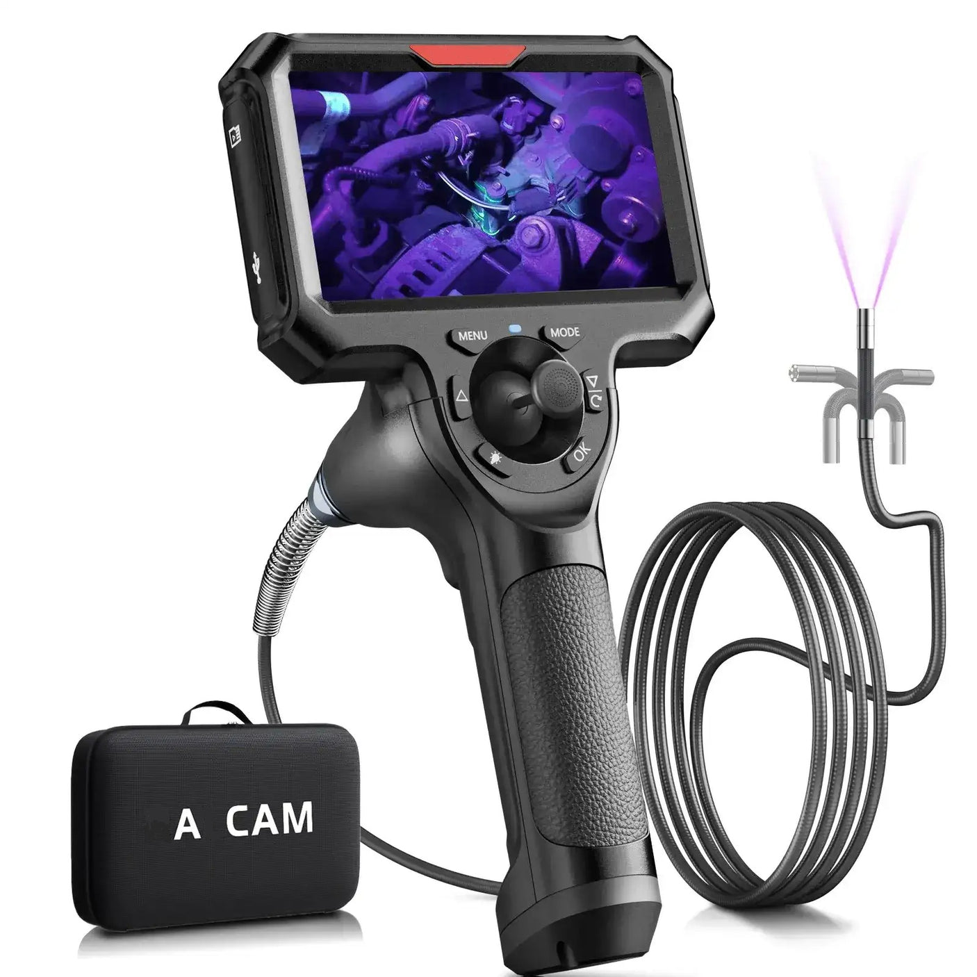 Vividia UV-J-8510 Joystick Articulation UV Video Borescope 8.5mm Diameter White & UV Lights