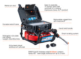 Vividia VS-749B All-in-One FHD 1920x1080 40m 131ft Push-Rod Pipe Inspection Camera 10" Display Monitor