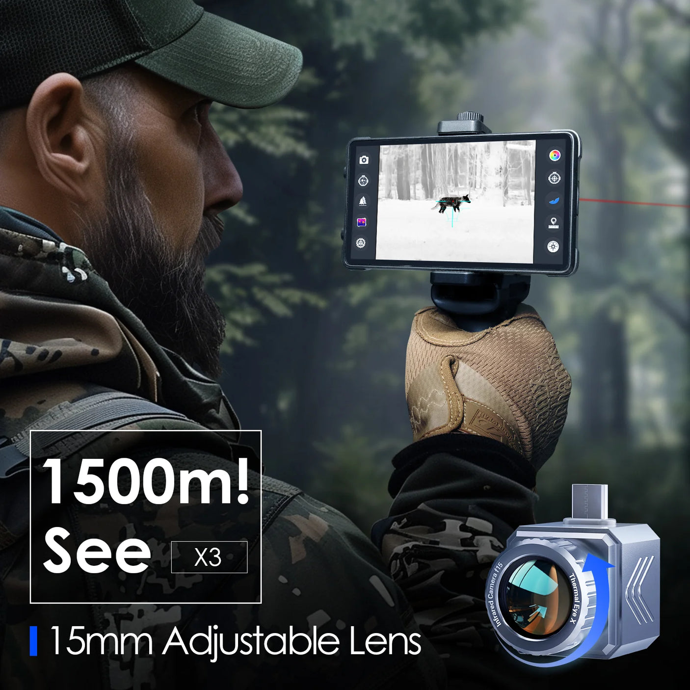 Thermal Master X3 Tactical Thermal Scope for Android Devices or 5" Titan Monitor