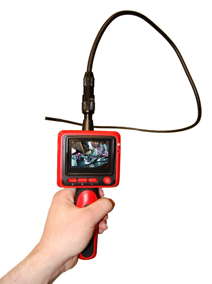 V8805 flexible LCD borescope inspection camera with 9mm probe and