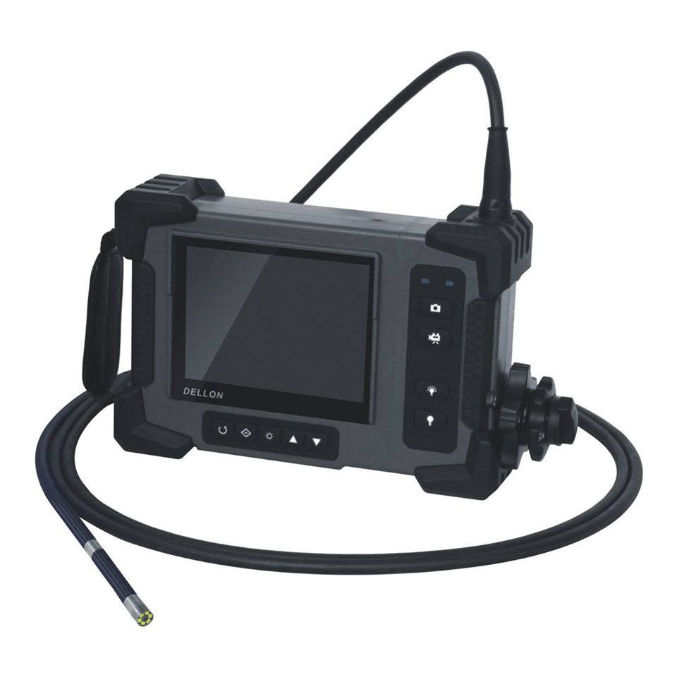 Vividia VA-D8800 Joystick-Controlled Articulating Videoscope Borescope with 8 Meter Long Tungsten Cable and 8mm Diameter Camera Probe